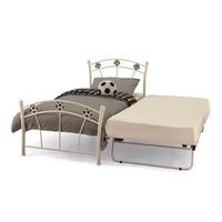 serene soccer 2ft 6 small single metal guest bed