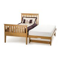 Serene Grace 3FT Single Wooden Guest Bed - Golden Cherry - High Footend