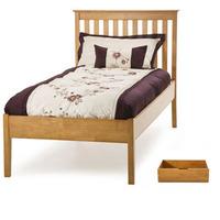 serene grace 3ft single wooden bedstead golden cherry low footend