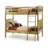 serene eleanor 3ft single wooden bunk bed oak