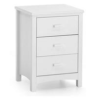 Serene Eleanor 3 Drawer Bedside Table - Opal White