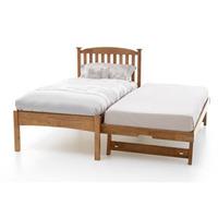 Serene Eleanor Oak Low Foot End 3FT Single Wooden Guest Bed