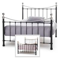 serene ethan black 4ft small double metal bedstead