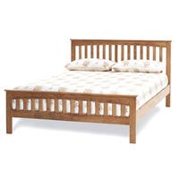 Serene Amelia Oak 4FT Small Double Wooden Bedstead