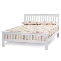 serene amelia white 4ft small double wooden bedstead