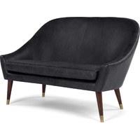 Seattle 2 Seater Sofa, Black Premium Leather