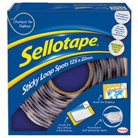 Sellotape 1445181 Sticky Loop Spots 22mm - White - Pack Of 125