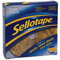 Sellotape 1445185 Sticky Hook Spots 22mm - Yellow - Pack Of 125