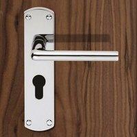 Serozzetta Uno SZC011Y Lever Lock Handles on Euro Backplate