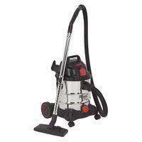 sealey pc200sdauto vacuum cleaner industrial 20ltr 1400w230v stai