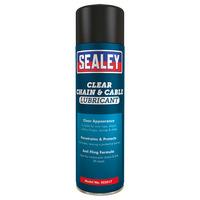 sealey scs017 chain amp cable clear lubricant 500ml pack of 6