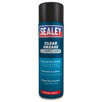 Sealey SCS012 Clear Grease Lubricant 500ml Pack of 6