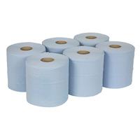 Sealey BLU150 Paper Roll Blue 2 Ply Embossed 150mtr Pack Of 6
