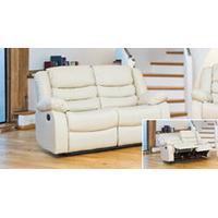 seville 2 seat reclining sofa cream