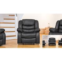 seville reclining armchair black