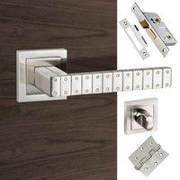 senza pari bianca bathroom lever on square rose satin nickel handle pa ...