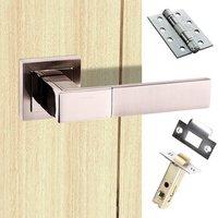 senza pari casalli fire lever on square rose satin nickel handle pack