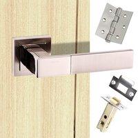 Senza Pari Casalli Lever on Square Rose - Satin Nickel Handle Pack