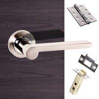 Senza Pari Darrio Fire Lever on Rose - Satin Nickel Pack