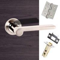 senza pari darrio lever on rose satin nickel handle pack