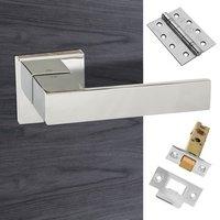 Senza Pari Panetti Fire Lever on Flush Rose - Polished Chrome Handle Pack