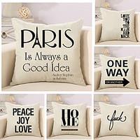 set of 6 classic quotes sayings printing pillow cover square pillow ca ...