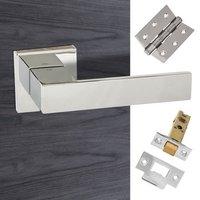 senza pari panetti lever on flush rose polished chrome handle pack