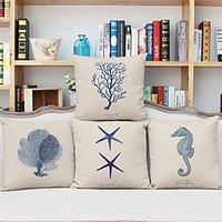 set of 4 ocean marine heavy wind series pillow nordic animal series pi ...