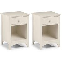 set of 2 x cameo 1 drawer bedsides