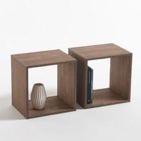 set of 2 edgar oak storage cubes