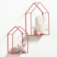 Set of 2 Sonale House-Shaped Wall Shelves