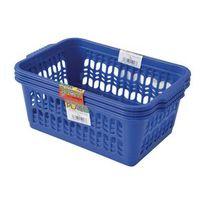 SET 3 MEDIUM HANDY BASKETS BLUE