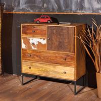 Segall Solid Mango Wood Finish 4 Drawer Chest With 1 Drawer