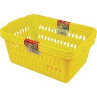 SET 3 MEDIUM HANDY BASKETS YELLOW