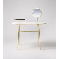 Senzo Dressing Table in Marble & Brass