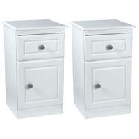 Set of 2 x Pembroke 1 Door 1 Drawer Bedside Cabinets