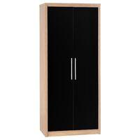 seville 2 door wardrobe black