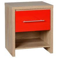 Seville 1 Drawer Bedside Red