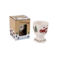 set of 2 we wish you a merry christmas egg cups