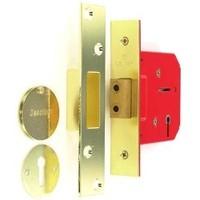 Securit 5 Lever Deadlock Brass Plated - 75mm