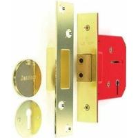 securit mortice 5 leaver dead lock brass 63mm