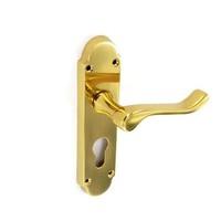 Securit Richmond Brass Euro Lock Handles (Pair) - 170mm