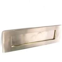 securit brushed nickel letter plate 250mm