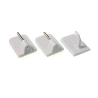 self adhesive stick on end hooks for net curtain x 120 60 centre white