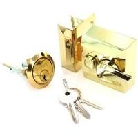 Securit Polished Brass Double Locking Nightlatch - Narrow