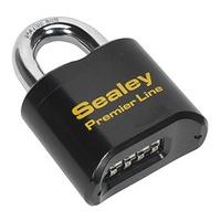 sealey pl603 steel body combination padlock 62 mm