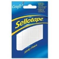 sellotape sticky fixers double sided 12x25mm 56 pads ref 1445423 pack  ...