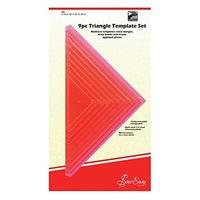 sew easy ergg08pnk pink triangle 9 piece template set 1 5in