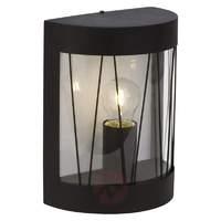 semi cylindrical outdoor wall light reed in black