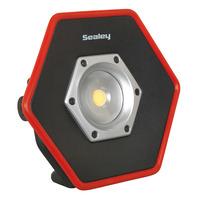 Sealey LED057 Rechargeable Floodlight 20W COB LED Lithium-ion Colo...
